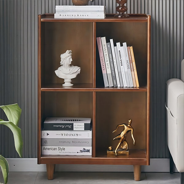 Latitude Run® Brown Standard Solid wood Bookcases Wayfair